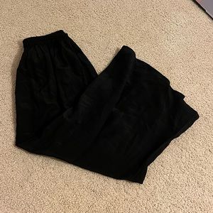 Black 100% silk maxi skirt